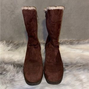 Canada North Brown Suede Fur-lined Waterproof Boots 9
